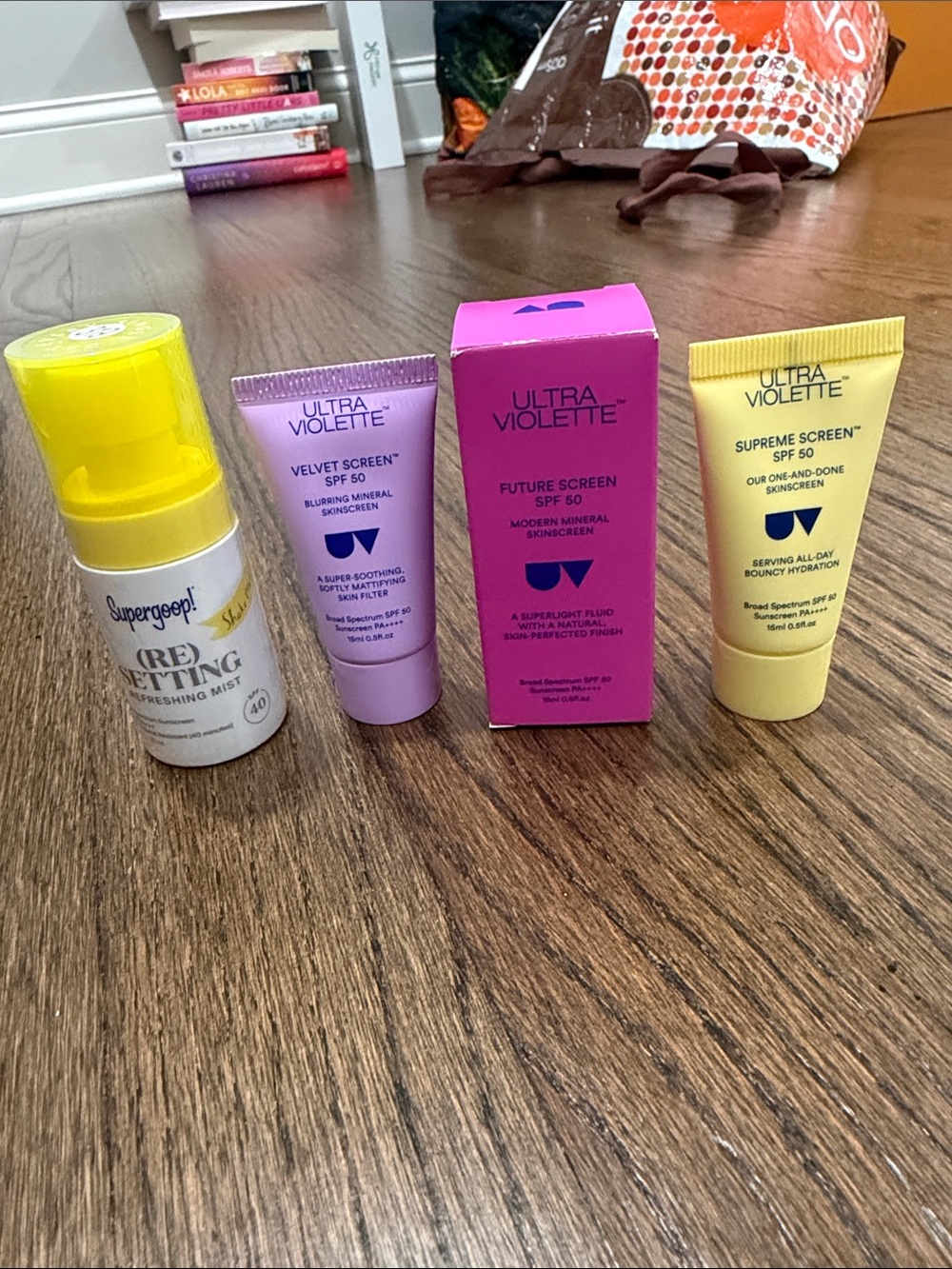 Bundle of 3 Ultra Violet Future Screen & Velvet Screen & Supergoop (Re) Setting